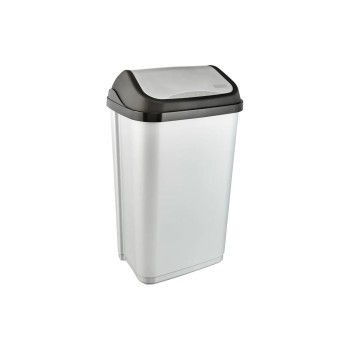keeeper Abfallbehälter Schwingdeckel 50 l, light silver, swantje keeeper Abfallbehälter Schwingdeckel 50 l, light silver, swantje