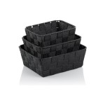 Kela Bad-Utensilienhalter Alvaro, 3-teiliges Set, Schwarz