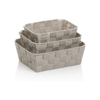 Kela Bad-Utensilienhalter Alvaro, 3-teiliges Set, Silbergrau Kela Bad-Utensilienhalter Alvaro, 3-teiliges Set, Silbergrau