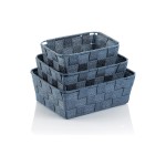 Kela Bad-Utensilienhalter Alvaro, 3-teiliges Set, Rauchblue