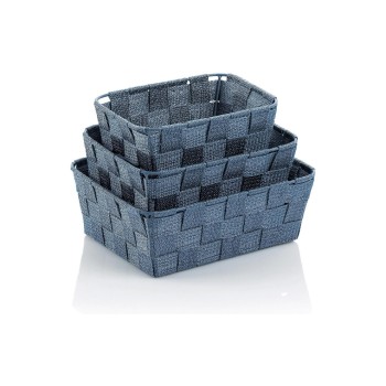 Kela Bad-Utensilienhalter Alvaro, 3-teiliges Set, Rauchblau Kela Bad-Utensilienhalter Alvaro, 3-teiliges Set, Rauchblau