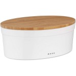 Kela Brotkasten Salena, Keramik/Bambus, 14x36.5x12.5cm