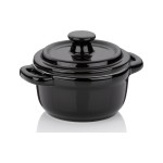 Kela Plat à gratin Malin Ø 10 cm, Rond, Noir