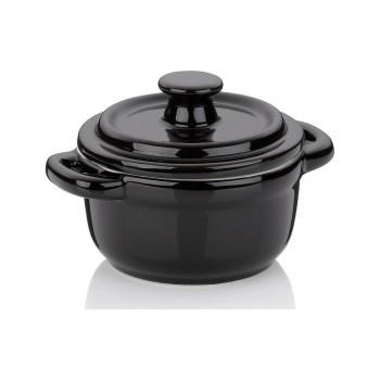 Kela Plat à gratin Malin Ø 10 cm, Rond, Noir