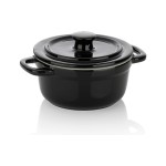 Kela Plat à gratin Malin Ø 14 cm, Rond, Noir