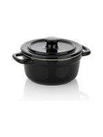 Kela Plat à gratin Malin Ø 14 cm, Rond, Noir