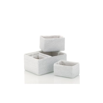 Kela Korb-Set Rimossa 5 teilig weiss, 2x20x14cm,2x22x16cm,1x35x25cm Kela Korb-Set Rimossa 5 teilig weiss, 2x20x14cm,2x22x16cm,1x35x25cm