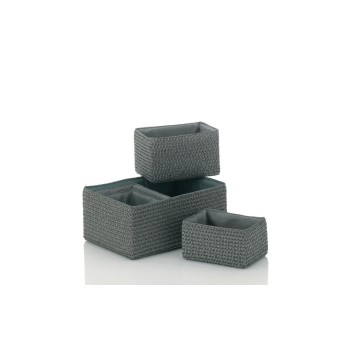 Kela Korb-Set Rimossa 5 teilig grau, 2x20x14cm,2x22x16cm,1x35x25cm Kela Korb-Set Rimossa 5 teilig grau, 2x20x14cm,2x22x16cm,1x35x25cm