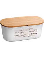 Kesper Brotbox mit Schneidebrett, PET/Bambus, Weiss