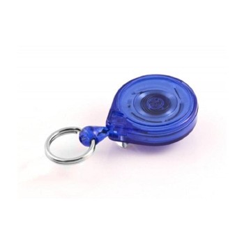 KEY-BAK Ausweishalter with Gürtelclip mini, 90cm Schnur, blue, 1 Stück