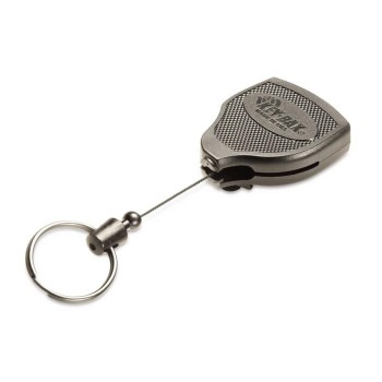 Rieffel Ausweishalter with Gürtelclip schwar, with Ring, 120 cm Schnur, 1 Stück