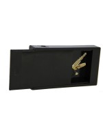 KH Security Boîte à clés magnétique avec couvercle coulissant, noir
