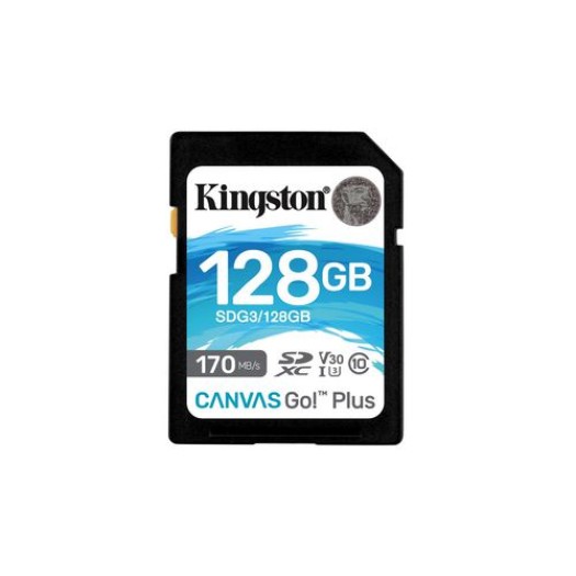 Kingston Carte SDXC Canvas Go! Plus UHS-I U3 V30 128 GB