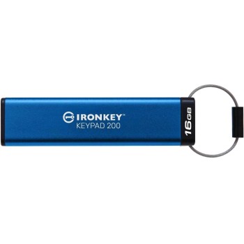 Kingston IronKey Keypad 200, 16GB, USB3.2(Typ-A),256bit-AES,FIPS 140-3,Level 3 Kingston IronKey Keypad 200, 16GB, USB3.2(Typ-A),256bit-AES,FIPS 140-3,Level 3