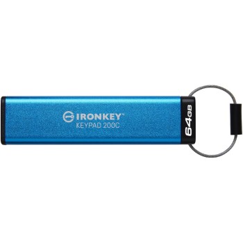 Kingston IronKey Keypad 200, 64GB, USB3.2(Typ-C),256bit-AES,FIPS 140-3,Level 3 Kingston IronKey Keypad 200, 64GB, USB3.2(Typ-C),256bit-AES,FIPS 140-3,Level 3