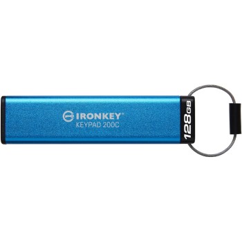 Kingston IronKey Keypad 200, 128GB, USB3.2(Typ-C),256bit-AES,FIPS 140-3,Level 3 Kingston IronKey Keypad 200, 128GB, USB3.2(Typ-C),256bit-AES,FIPS 140-3,Level 3