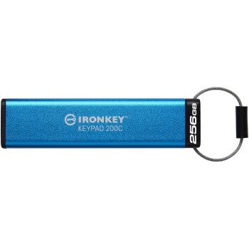 Kingston IronKey Keypad 200, 256GB, USB3.2(Typ-C),256bit-AES,FIPS 140-3,Level 3 Kingston IronKey Keypad 200, 256GB, USB3.2(Typ-C),256bit-AES,FIPS 140-3,Level 3