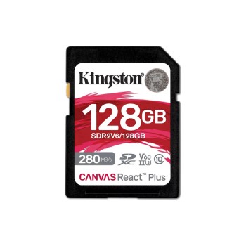 Kingston Carte SDXC Canvas React Plus V60 128 GB Kingston Carte SDXC Canvas React Plus V60 128 GB