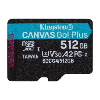 Kingston Carte microSDXC Canvas Go! Plus 512 GB, sans adaptateur Kingston Carte microSDXC Canvas Go! Plus 512 GB, sans adaptateur
