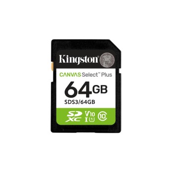 Kingston Carte SDXC Canvas Select Plus Gen3 64 GB Kingston Carte SDXC Canvas Select Plus Gen3 64 GB