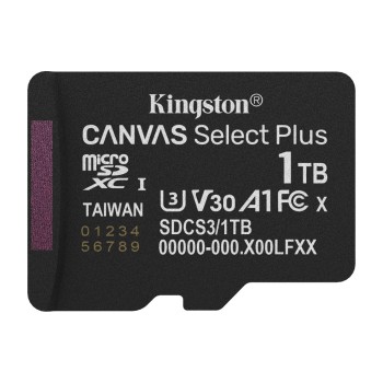 Kingston Carte microSDXC Canvas Select Plus Gen3 1000 GB Kingston Carte microSDXC Canvas Select Plus Gen3 1000 GB