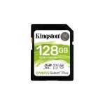 Canvas Select Plus SDXC Card 128GB Kingston, UHS-I U3, read 100MB/s, write 85MB/s