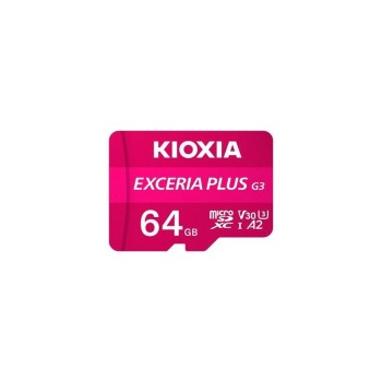 Kioxia mSDHC EXCERIA PLUS G3 64GB INK ADAP, A2/V30, Lesen: 210MB/s, Schreiben: 90MB/s Kioxia mSDHC EXCERIA PLUS G3 64GB INK ADAP, A2/V30, Lesen: 210MB/s, Schreiben: 90MB/s