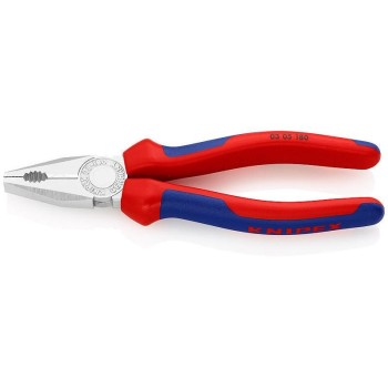 Knipex Kombizange 160 mm, verchromt mit Mehrkomponenten-Hüllen Knipex Kombizange 160 mm, verchromt mit Mehrkomponenten-Hüllen