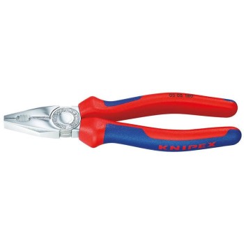Knipex Kombizange 180 mm, verchromt mit Mehrkomponenten-Hüllen Knipex Kombizange 180 mm, verchromt mit Mehrkomponenten-Hüllen