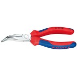 Knipex Flachrundzange mit Schneide 160 mm, verchromt mit Mehrkomponenten-Hüllen