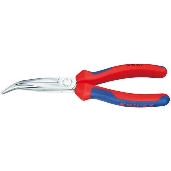 Knipex Flachrundzange mit Schneide 200 mm, verchromt mit Mehrkomponenten-Hüllen Knipex Flachrundzange mit Schneide 200 mm, verchromt mit Mehrkomponenten-Hüllen