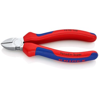 Knipex Seitenschneider 140 mm, verchromt mit Mehrkomponenten-Hüllen Knipex Seitenschneider 140 mm, verchromt mit Mehrkomponenten-Hüllen