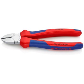 Knipex Seitenschneider 180 mm, verchromt mit Mehrkomponenten-Hüllen Knipex Seitenschneider 180 mm, verchromt mit Mehrkomponenten-Hüllen