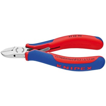 Knipex Elektronik-Seitenschneider 115 mm, runder Kopf ohne Facette Knipex Elektronik-Seitenschneider 115 mm, runder Kopf ohne Facette