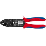 Knipex Crimpzange brüniert 215 mm, für unisolierte Kabelschuhe/Steckverbinder