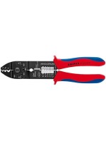 Knipex Crimpzange brüniert 215 mm, für unisolierte Kabelschuhe/Steckverbinder