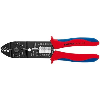 Knipex Crimpzange brüniert 215 mm, für unisolierte Kabelschuhe/Steckverbinder Knipex Crimpzange brüniert 215 mm, für unisolierte Kabelschuhe/Steckverbinder