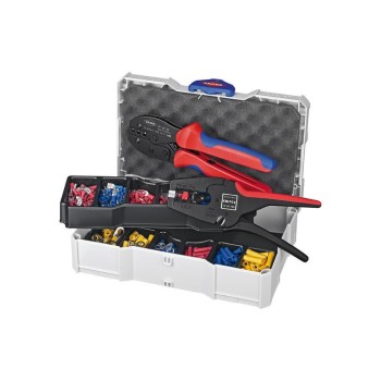 Knipex Crimp-Sortiment für Kabelverbinder, mit Abisolierzange und Crimpzange Knipex Crimp-Sortiment für Kabelverbinder, mit Abisolierzange und Crimpzange