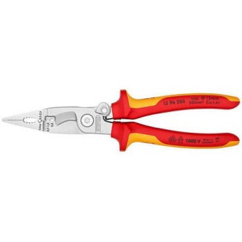 Knipex Elektro-Installationszange 200 mm, verchromt m.Öffungsfeder Knipex Elektro-Installationszange 200 mm, verchromt m.Öffungsfeder