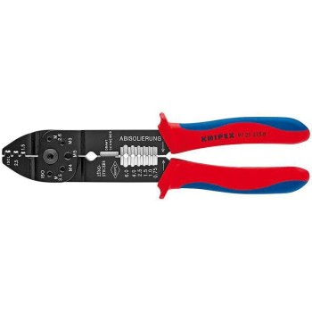 Knipex Crimpzange brüniert 230 mm, mit Mehrkomponenten-Hüllen Knipex Crimpzange brüniert 230 mm, mit Mehrkomponenten-Hüllen