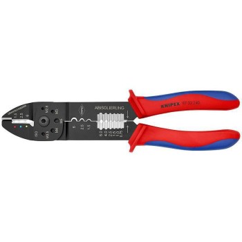 Knipex Crimpzange schwarz lackiert 240 mm, mit Mehrkomponenten-Hüllen Knipex Crimpzange schwarz lackiert 240 mm, mit Mehrkomponenten-Hüllen