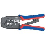 Knipex Crimpzange for Westernstecker 190 mm, brüniert Mehrkomponenten-Hüllen