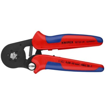 Knipex Selbsteinstellende Crimpzange 180 mm, für Aderendhülsen brüniert Knipex Selbsteinstellende Crimpzange 180 mm, für Aderendhülsen brüniert