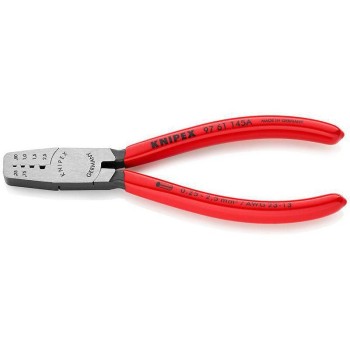 Knipex Crimpzange für Aderendhülsen 145 mm, mit Kunststoff überzogen Knipex Crimpzange für Aderendhülsen 145 mm, mit Kunststoff überzogen