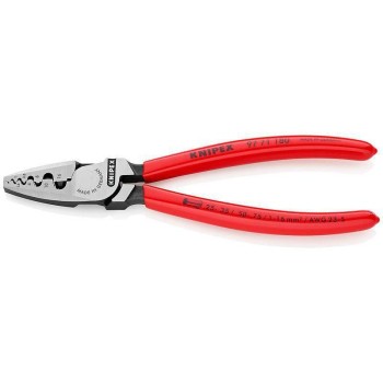 Knipex Crimpzange für Aderendhülsen 180 mm, mit Kunststoff überzogen Knipex Crimpzange für Aderendhülsen 180 mm, mit Kunststoff überzogen