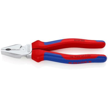 Knipex Kraft-Kombizange verchromt 200 mm, mit Mehrkomponenten-Hüllen Knipex Kraft-Kombizange verchromt 200 mm, mit Mehrkomponenten-Hüllen