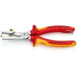 Knipex Abisolierzange StriX verchromt 180mm, m.Kabelschere+Öse