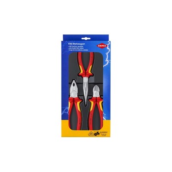 Knipex Elektro-Zangen Paket 3-teilig, Kombi-,Flachzange,Seitensch. 180/200/160mm Knipex Elektro-Zangen Paket 3-teilig, Kombi-,Flachzange,Seitensch. 180/200/160mm