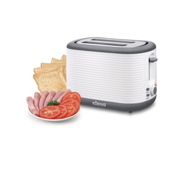 Koenig Toaster Stripes, weiss, 930 Watt Koenig Toaster Stripes, weiss, 930 Watt