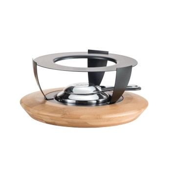Koenig Fondue-Rechaud Bamboo, silber Koenig Fondue-Rechaud Bamboo, silber